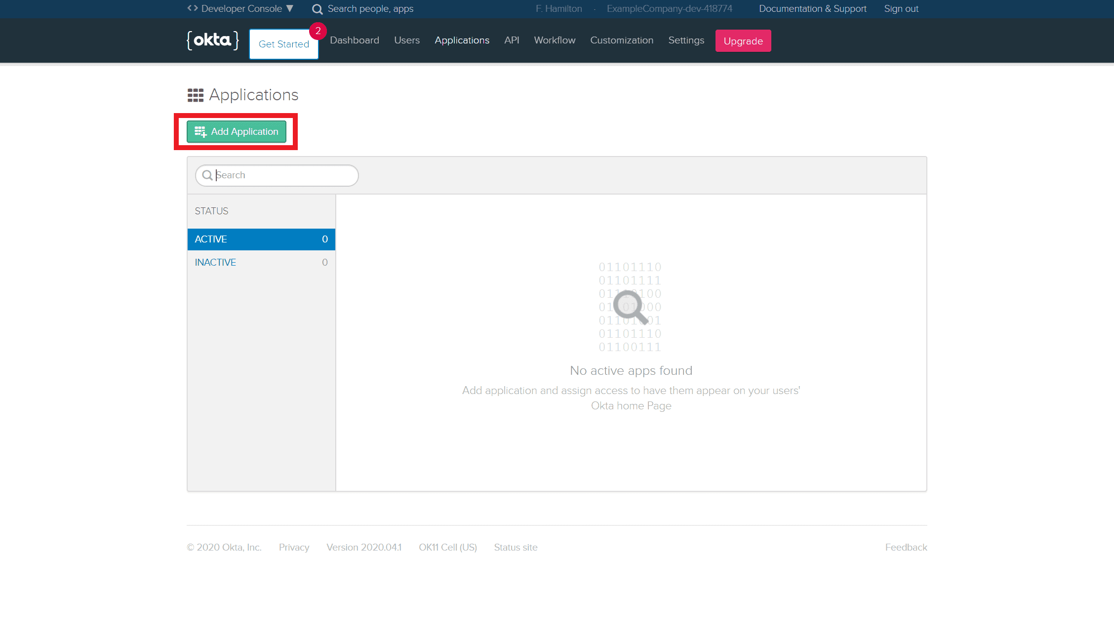 okta add application