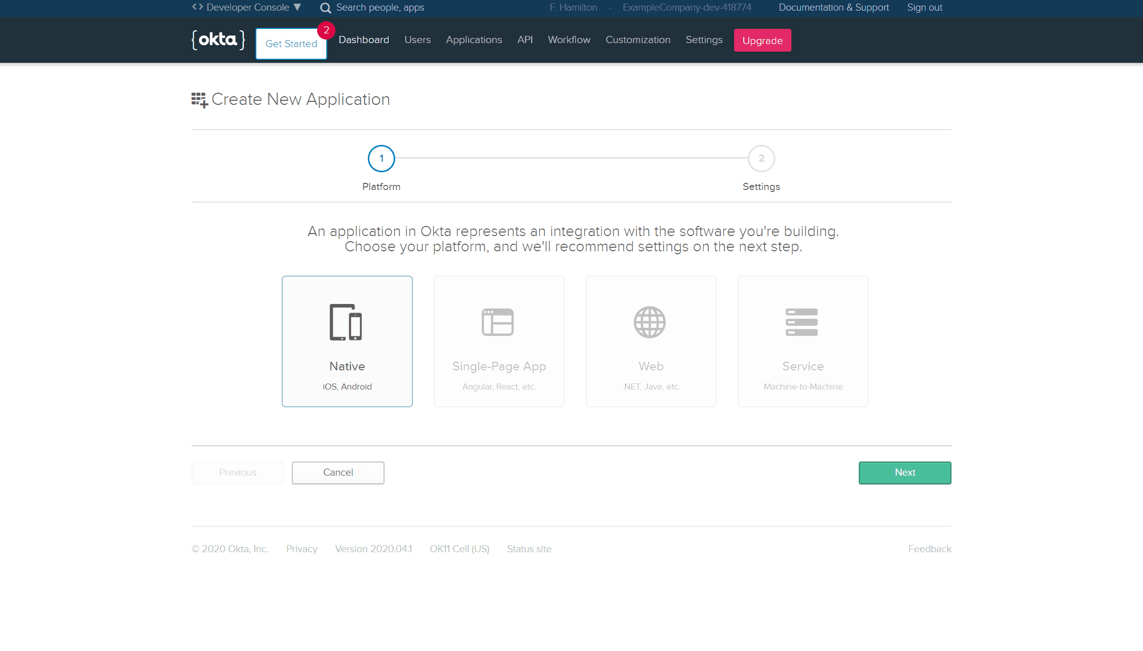okta select platform